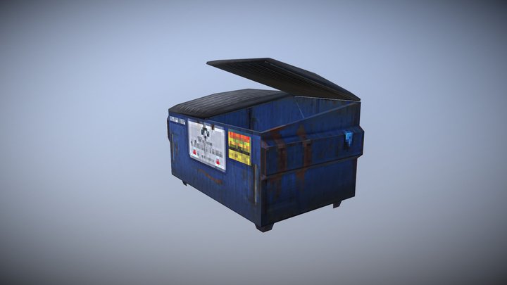 Dumpster Blue 3D Model