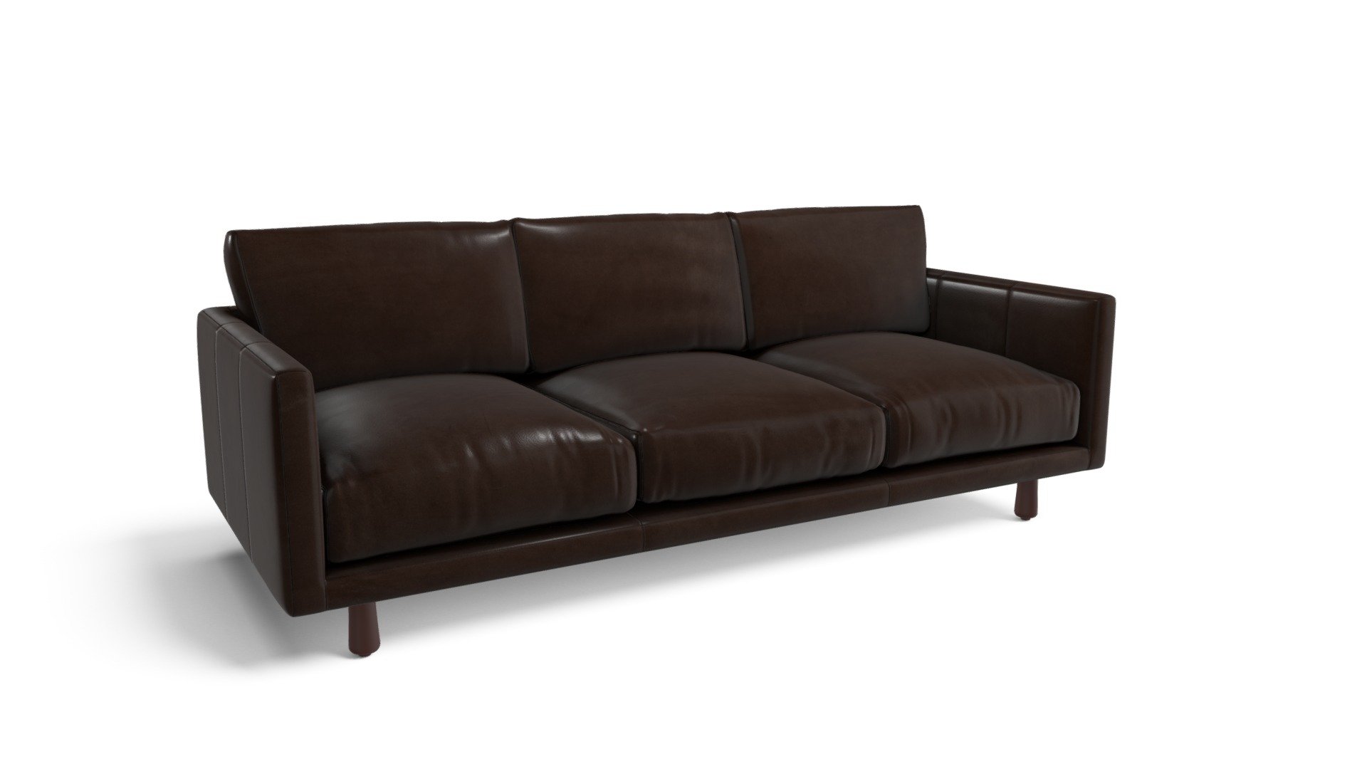 Carey 3 Seater Sofa, Vintage Brown Leather