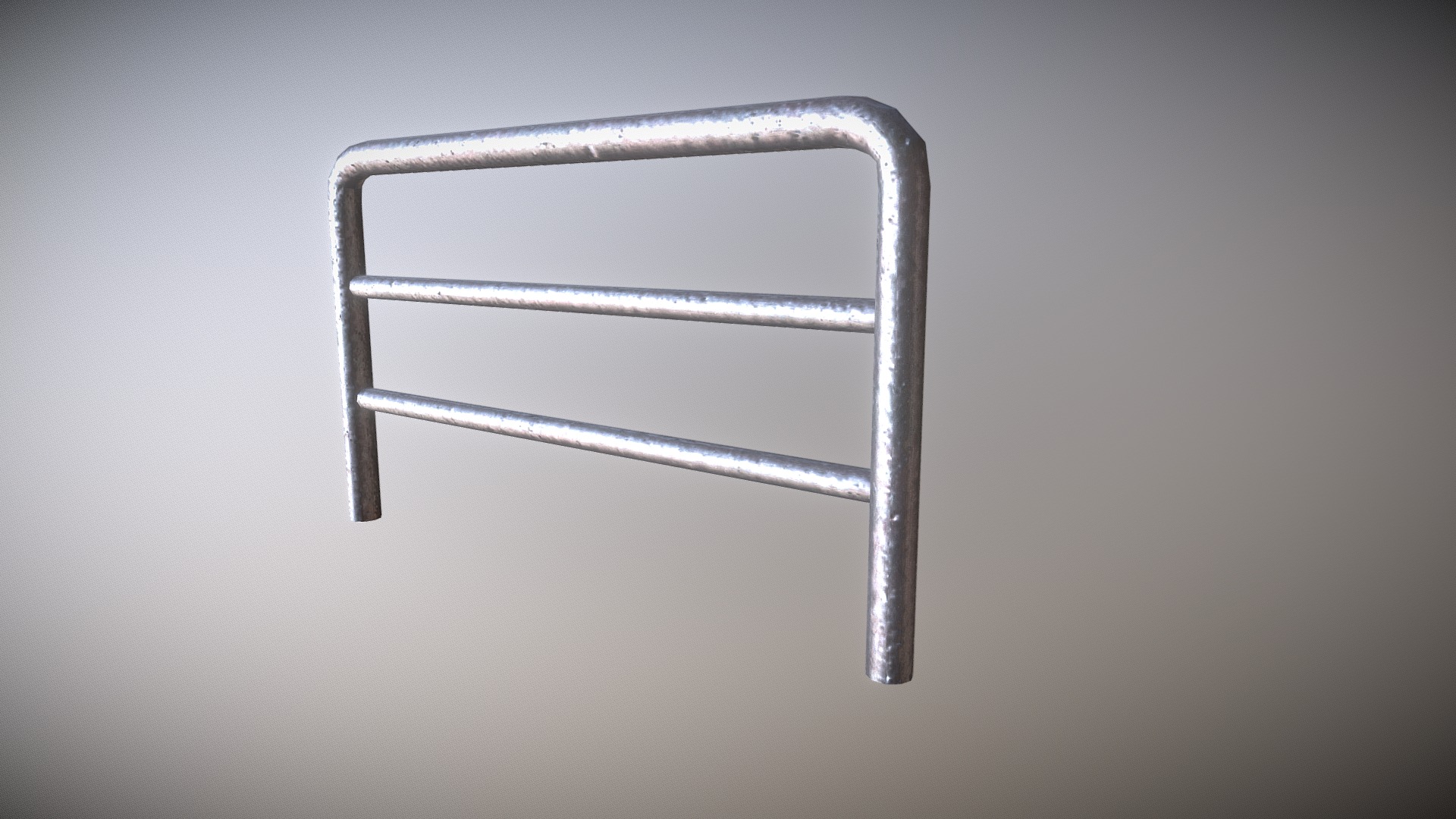 3D model Railing - This is a 3D model of the Railing. The 3D model is about a metal frame with a metal frame.