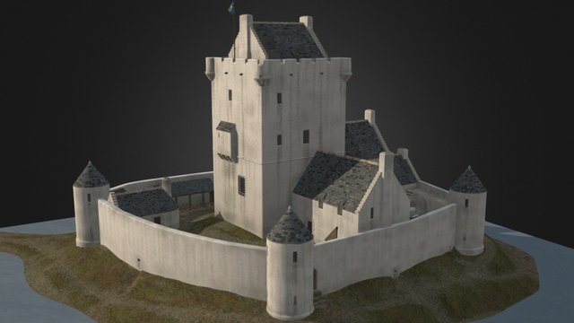 Lochore Castle reconstruction 3D Model