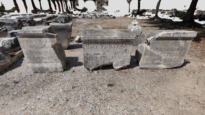 Stone ruins in the ancient city of Perge 3D Model