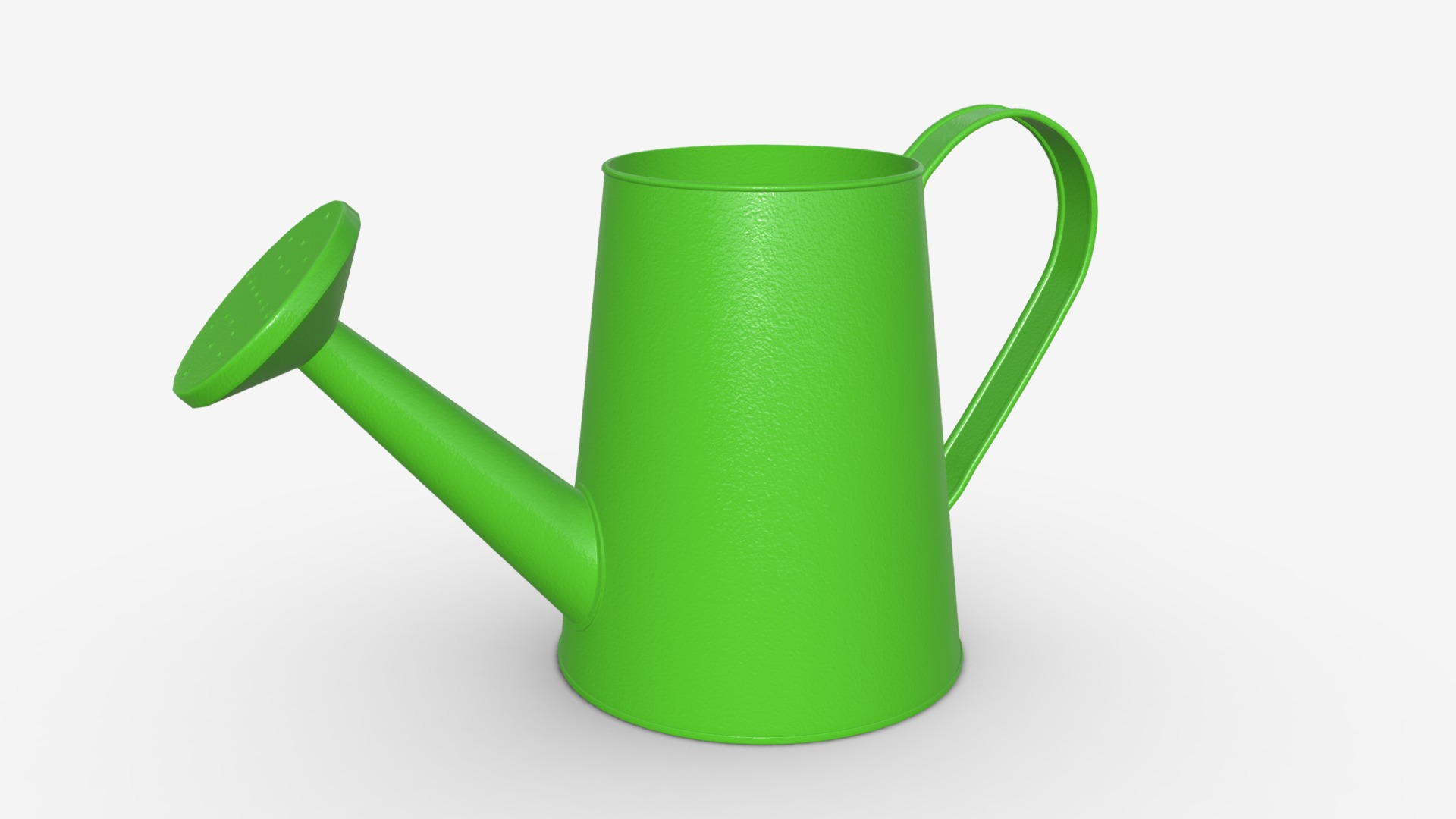 3D model Watering can green - This is a 3D model of the Watering can green. The 3D model is about a green watering can.
