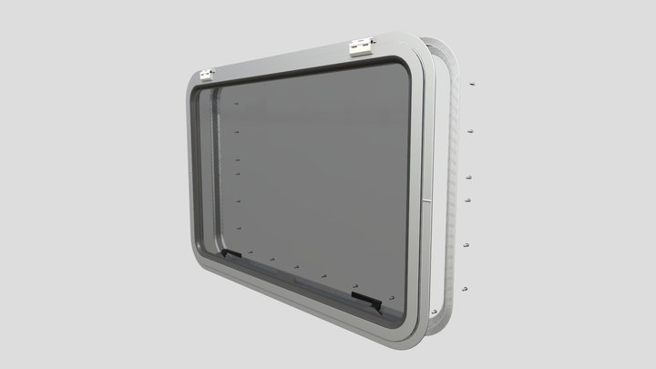 EMERGENCY EGRESS NO-VENT RV WINDOWS - CLOSED 3D Model