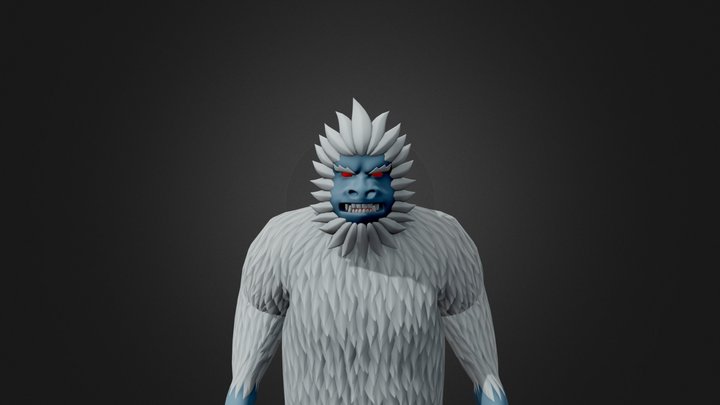 Stylized Yeti Monster 3D Model