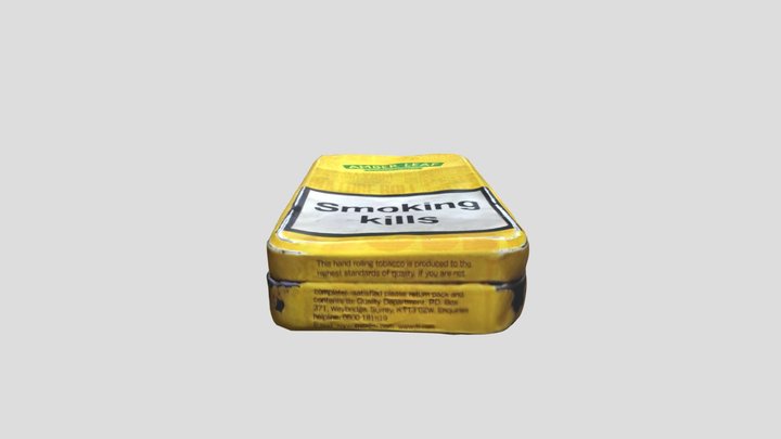 Amber leaf tobacco tin 3D Model