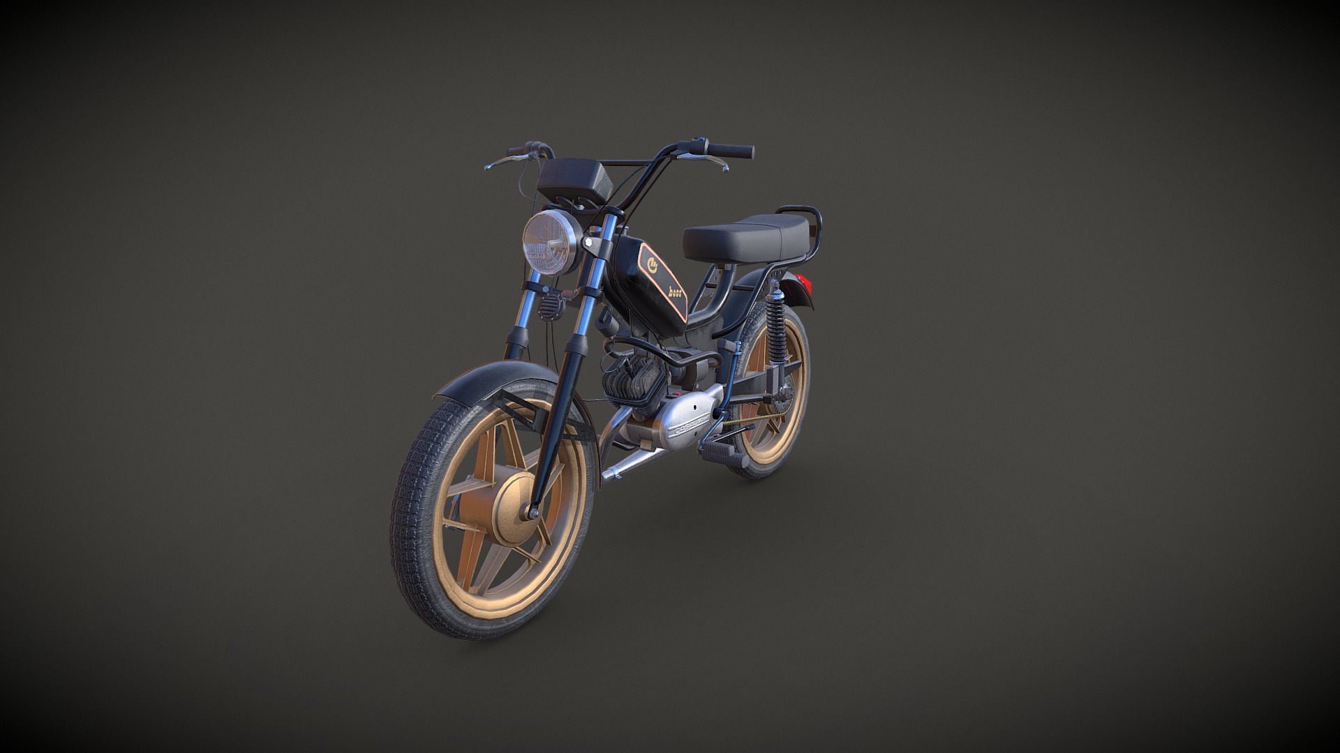 3D model Casal Boss - This is a 3D model of the Casal Boss. The 3D model is about a motorcycle parked on a grey background.