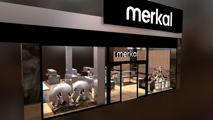Escaparate Merkal V2 3D Model