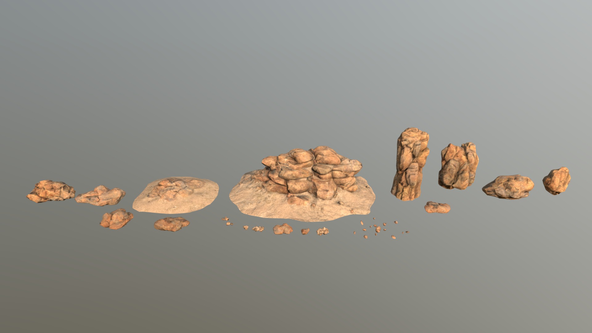 3D model Low Poly Stones Pack - This is a 3D model of the Low Poly Stones Pack. The 3D model is about a group of rocks.