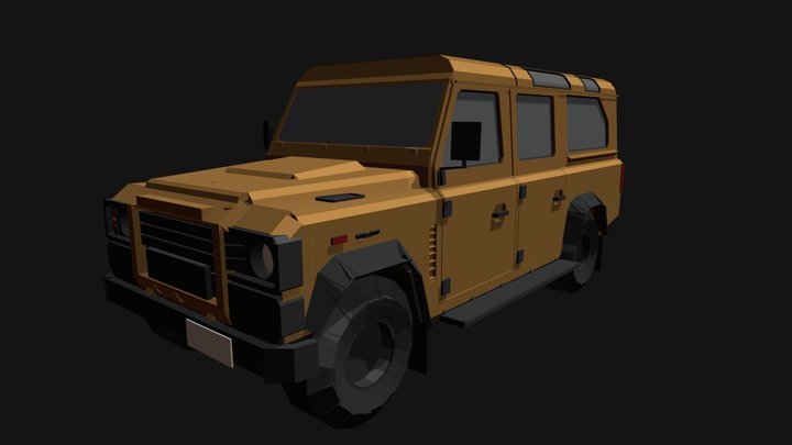 Warzone Jeep Minecraft Version 3D Model