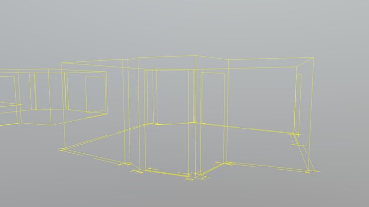 4DQC CONSTRUCTION  LIVING ROOM BLUEPRINT 3D Model