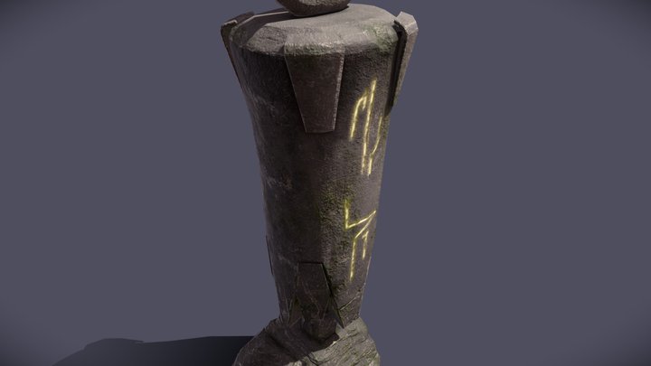 Fantasy Stone Pillar 3D Model