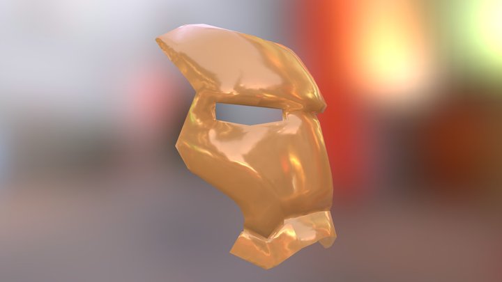 Low poly Iron Man Mask 3D Model