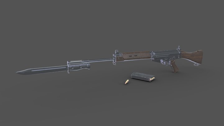 L1A1 Self-Loading Rifle 3D Model
