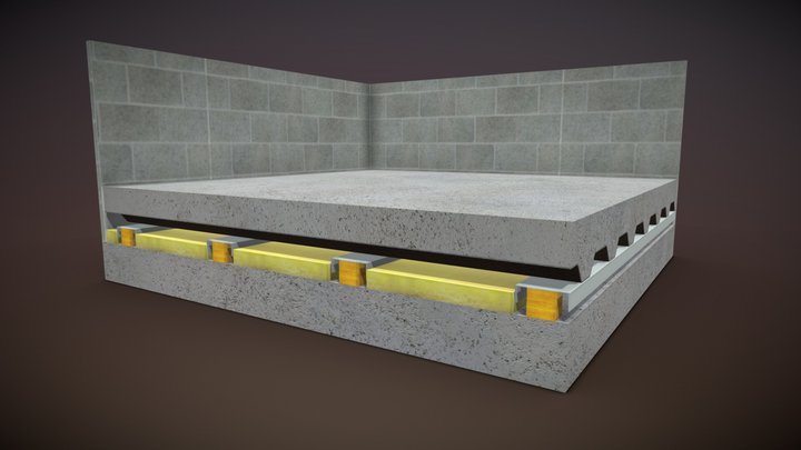FIC Concrete Isolated Floor 3D Model