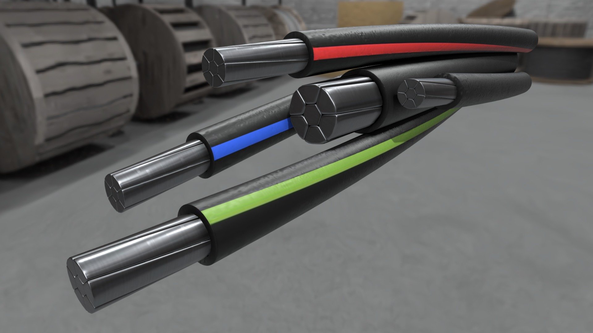 Провод СИП-2 — 0,66 1кВ - 3D model by sts-kabel [c60bcec] - Sketchfab
