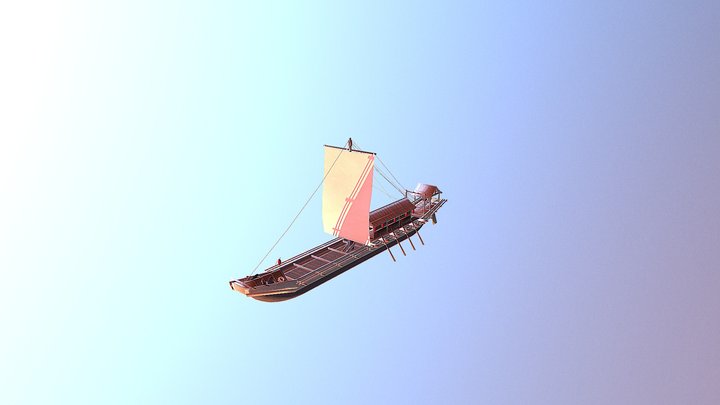 Kamakura Period Umi-Bune 鎌倉時代海船 Japanese Boat 3D Model