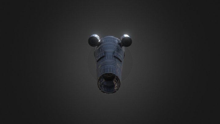 Sci fi cargo ship 3D Model