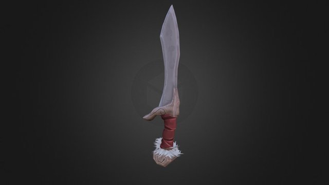 Cavemans stone sword 3D Model