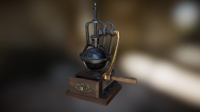 Old Coffee Grinder 3D Model
