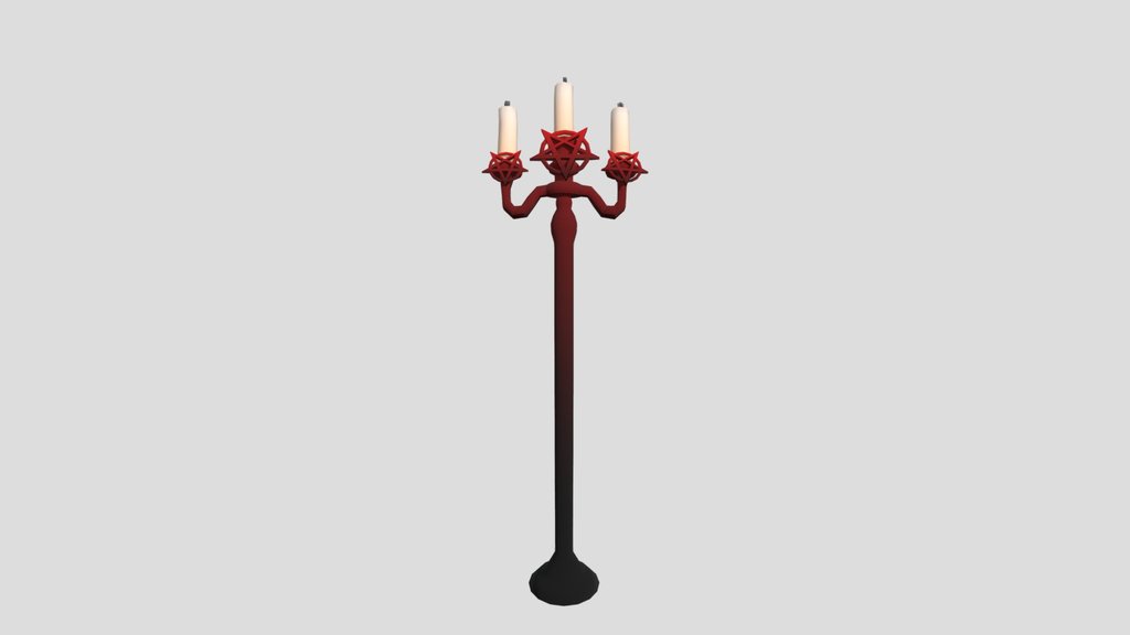 Low Poly Satanic Candlestick