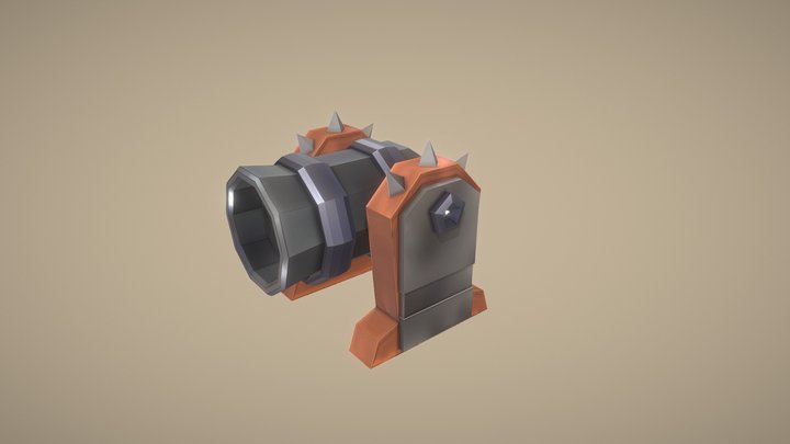 Stylized Cannon 3D Model
