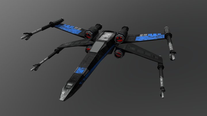 X-Wing LowPoly 3D Model