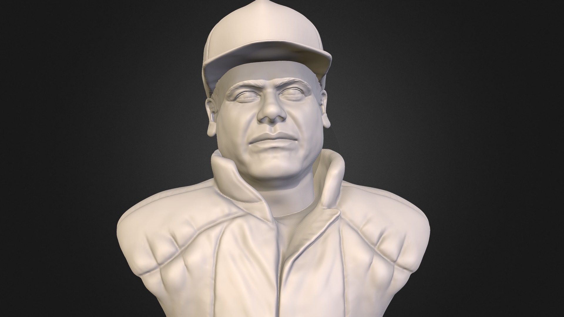 3D model El Chapo 3D printable portrait bust sculpture - This is a 3D model of the El Chapo 3D printable portrait bust sculpture. The 3D model is about a statue of a person.