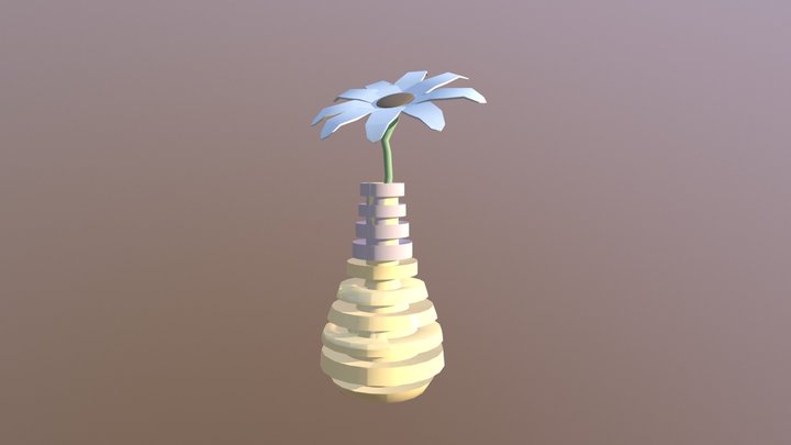Vase and Flower 3D Model