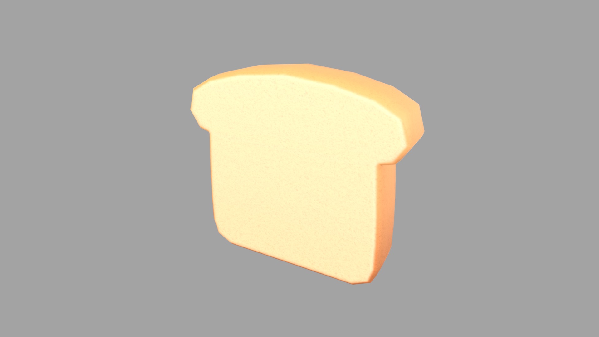 3D model Bread - This is a 3D model of the Bread. The 3D model is about a yellow square with a white background.