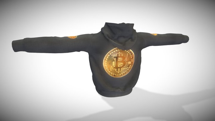 BITCOIN Crypto Trader Hoodie 3D Model