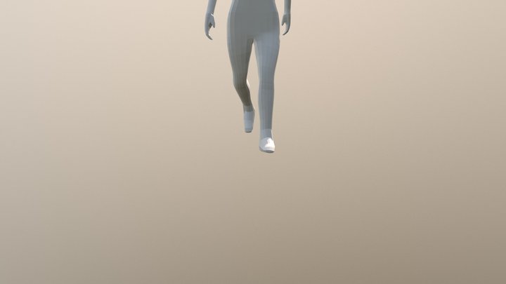 Low Poly Character 003 Skeleton-walking 3D Model