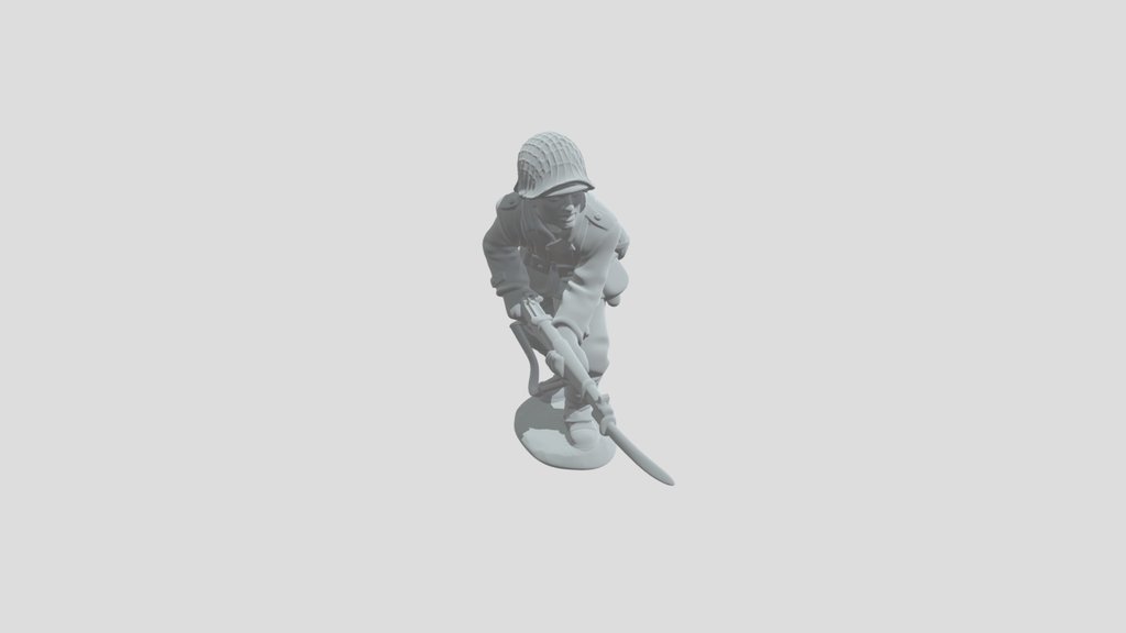 Bayonet-Wielding Soldier Figurine