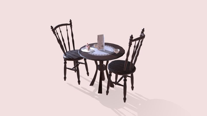 Table And Chairs 3D Model