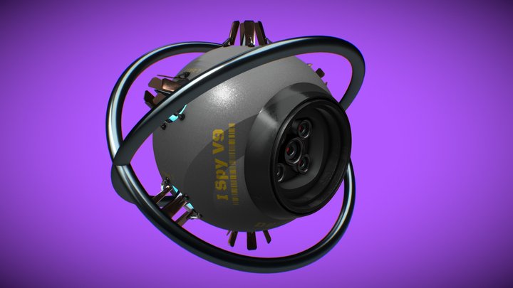 Camera Drone Low Posed 3D Model