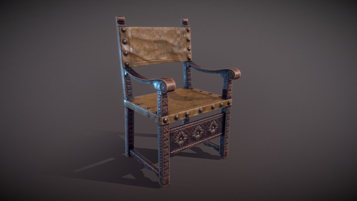 Chair 17th Century 3D Model