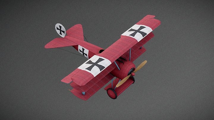 World War 1 Red Baron 3D Model