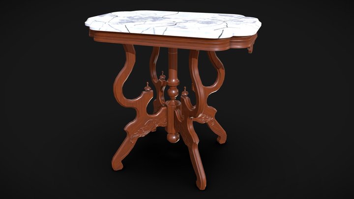 Victorian Side Table 3D Model