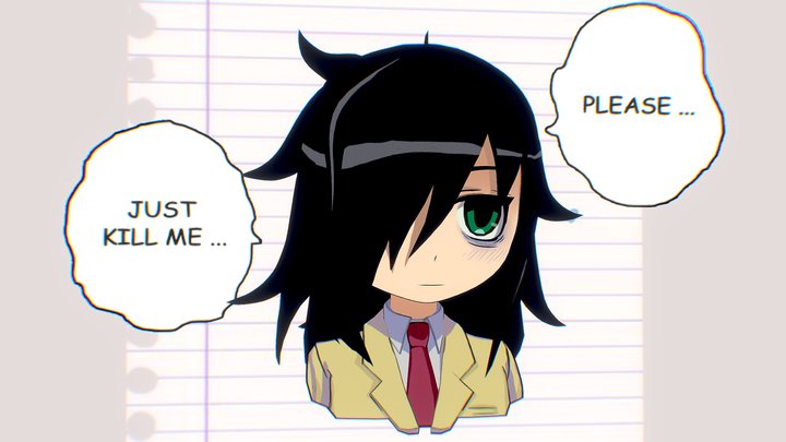 Tomoko Kuroki (from anime WataMote) 3D Model
