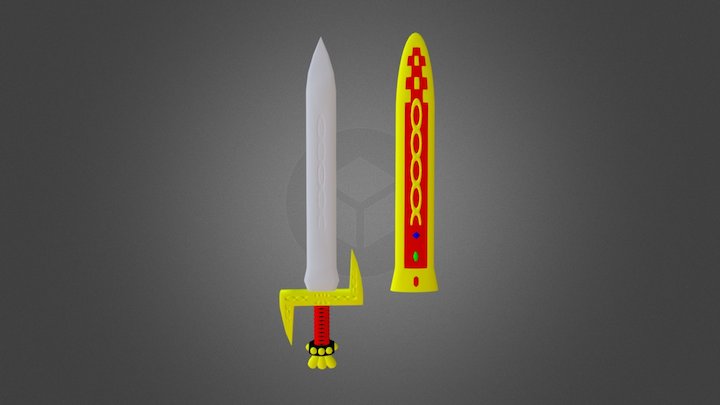 Sword And Sheath 3D Model