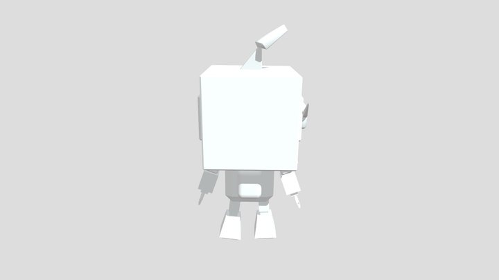 Simple Cute Robot Model 3D Model