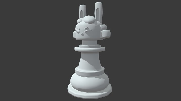 rabbit chess piece 3D Model
