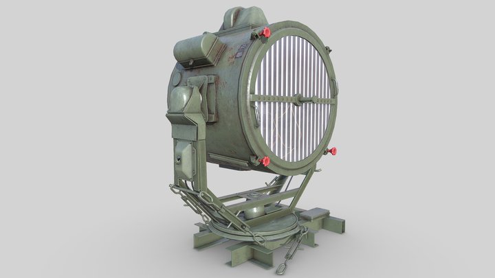 APM 90. Military Spotlight 3D Model
