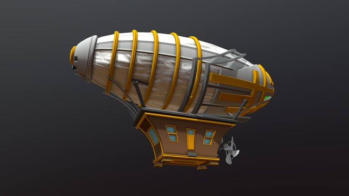 Stylized airship 3D Model