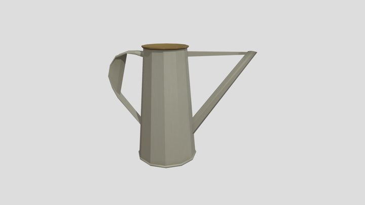 Low Poly Kopi Pot 3D Model