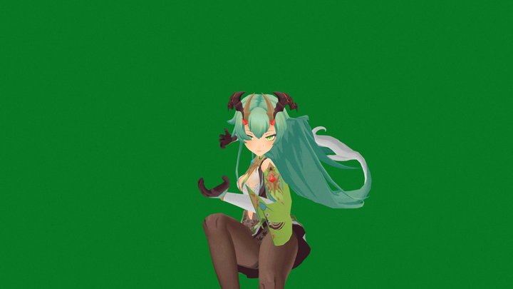 b 3D Model