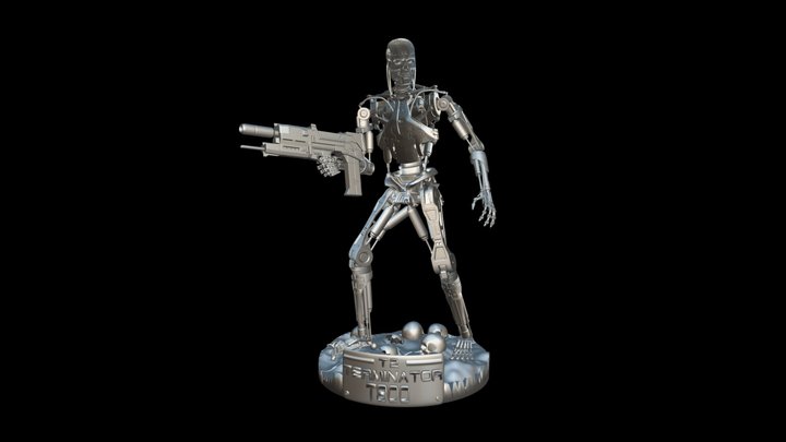 Terminator T-800 Endoskeleton 3D Model