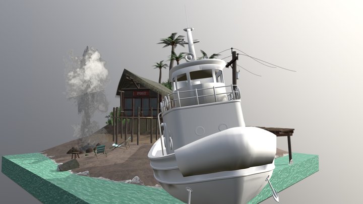 DAE Diorama - By The Ocean 3D Model