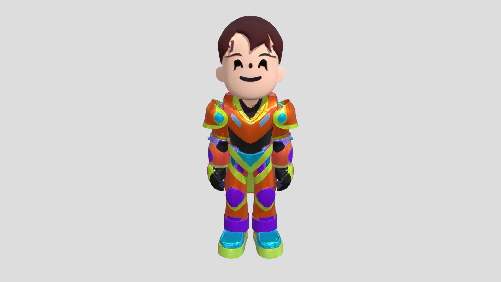 colorful armored humanoid figure - 3D model by super.rufus1603 [c61dfff ...
