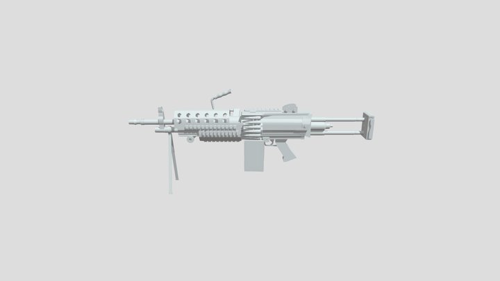 m249gun 3dmodel 3D Model