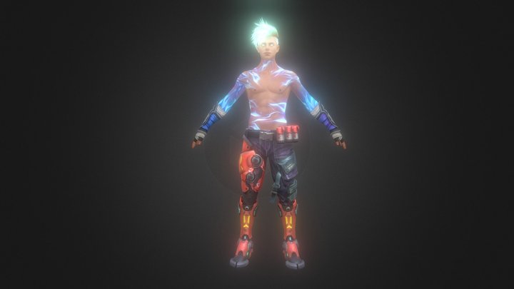 FREEFIRE GLOWING 3D MODLE 3D Model